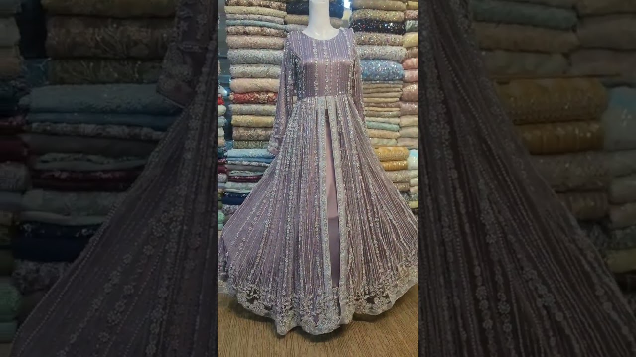 Maxi front open with hand work ho kat-dana, pulse, moti contact:0322-2467420 #maxi #dress #fancymaxi