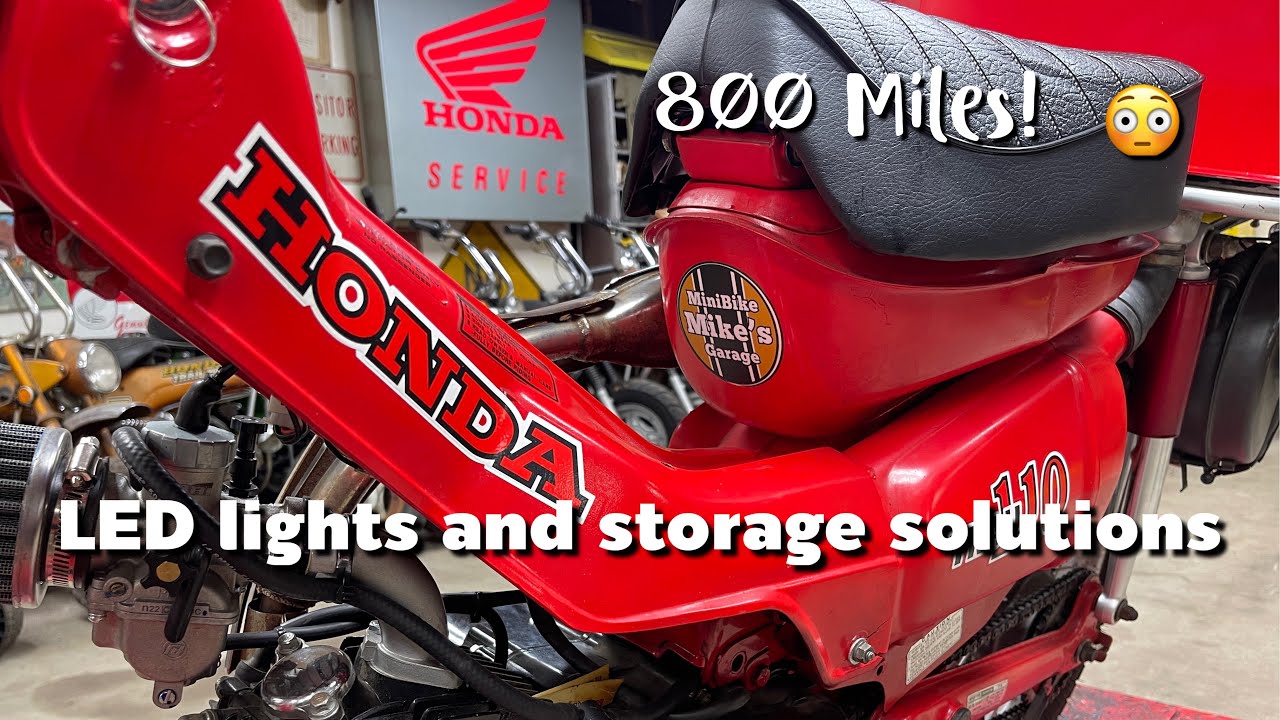 Lights and security - a few tweaks to the Honda CT110 adventure bike.