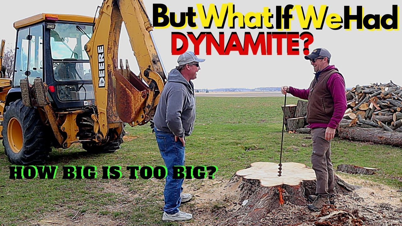 The Biggest Stump I've Ever Tackled With A Backhoe! - John Deere 310SE Digging Huge Maple Stump