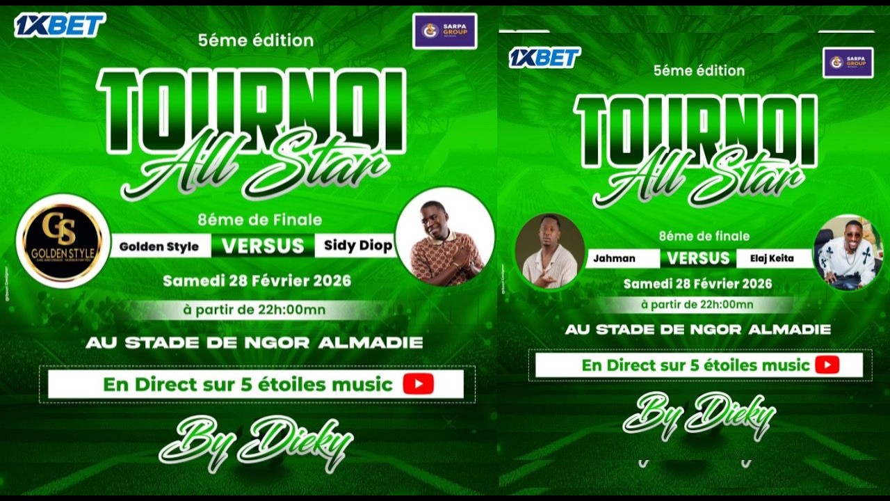 En Direct Match Tournoi All Star Sidi Diop vs Gold Style - Jahman vs Elage Keita