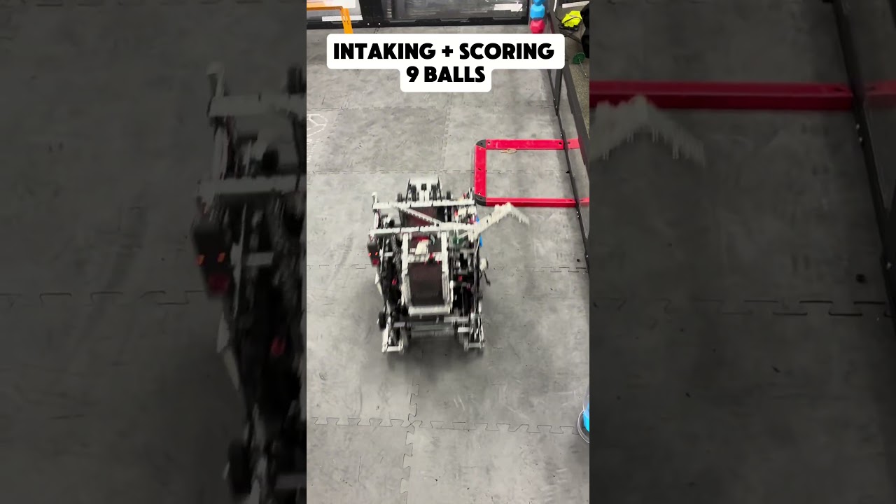 2550R Vex Pushback Intake + Scoring 9 Balls #robot #vexrobotics #vexroboticscompetition #vrc