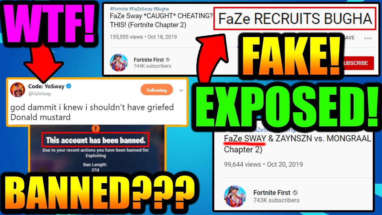 What Did FaZe Sway Do? Fortnite First Caught AGAIN FaZe Bugha Is FAKE! Who Is ZAYNSZN?