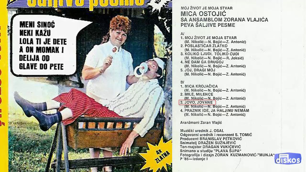 Mica Ostojic - Jovo, Jovane - (Audio 1985)