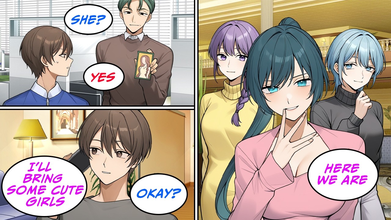 [Manga Dub] My boss told me to bring cute girls to a group date so I called my former rival [RomCom]