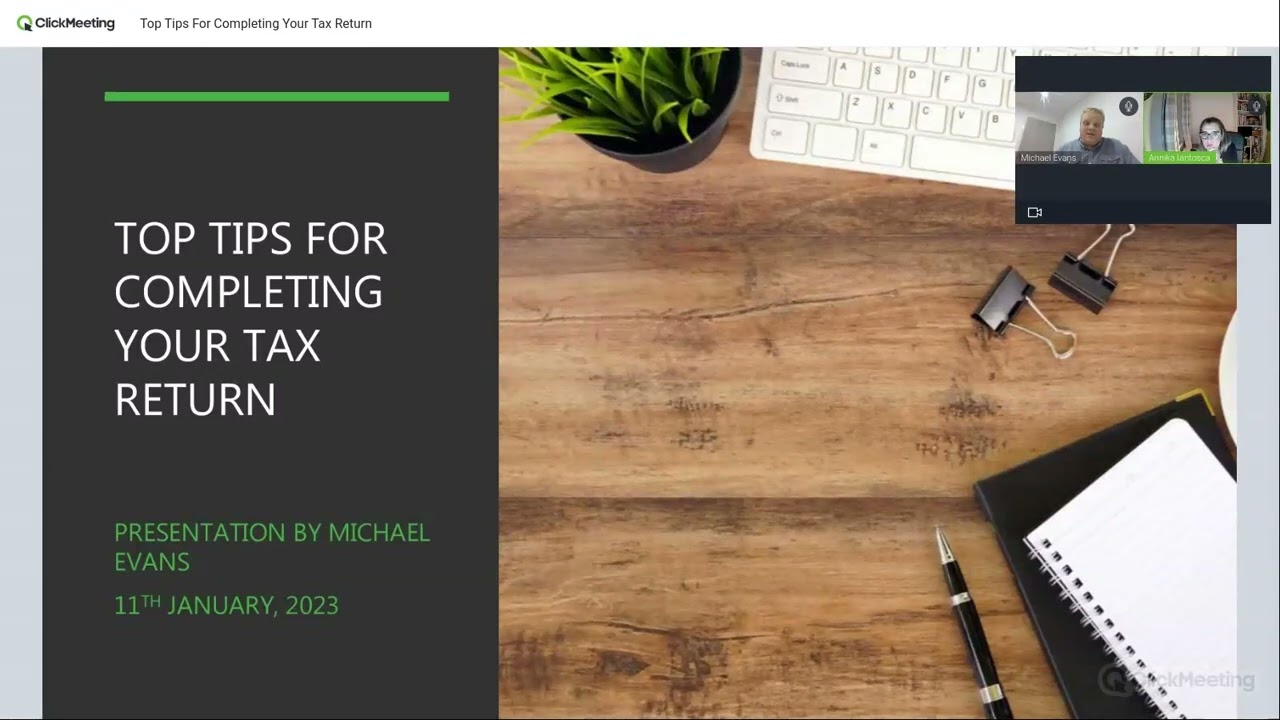 Top Tips For Completing Your Tax Return | Webinar