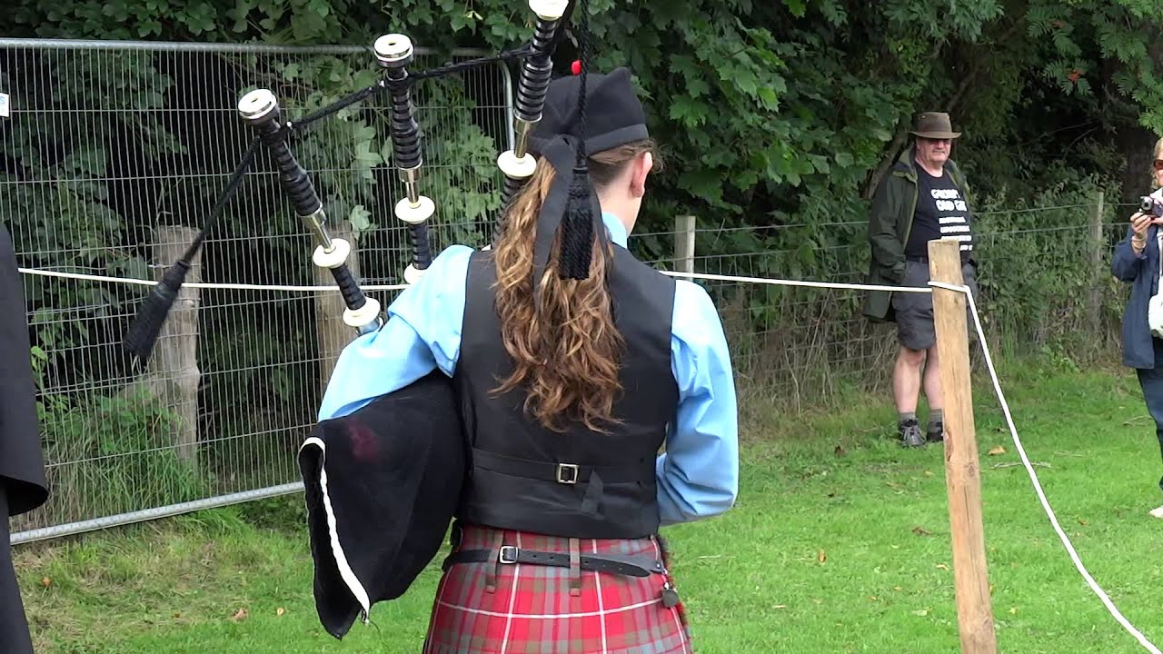 Female Bagpiper Highland Games Birnam Perthshire Scotland