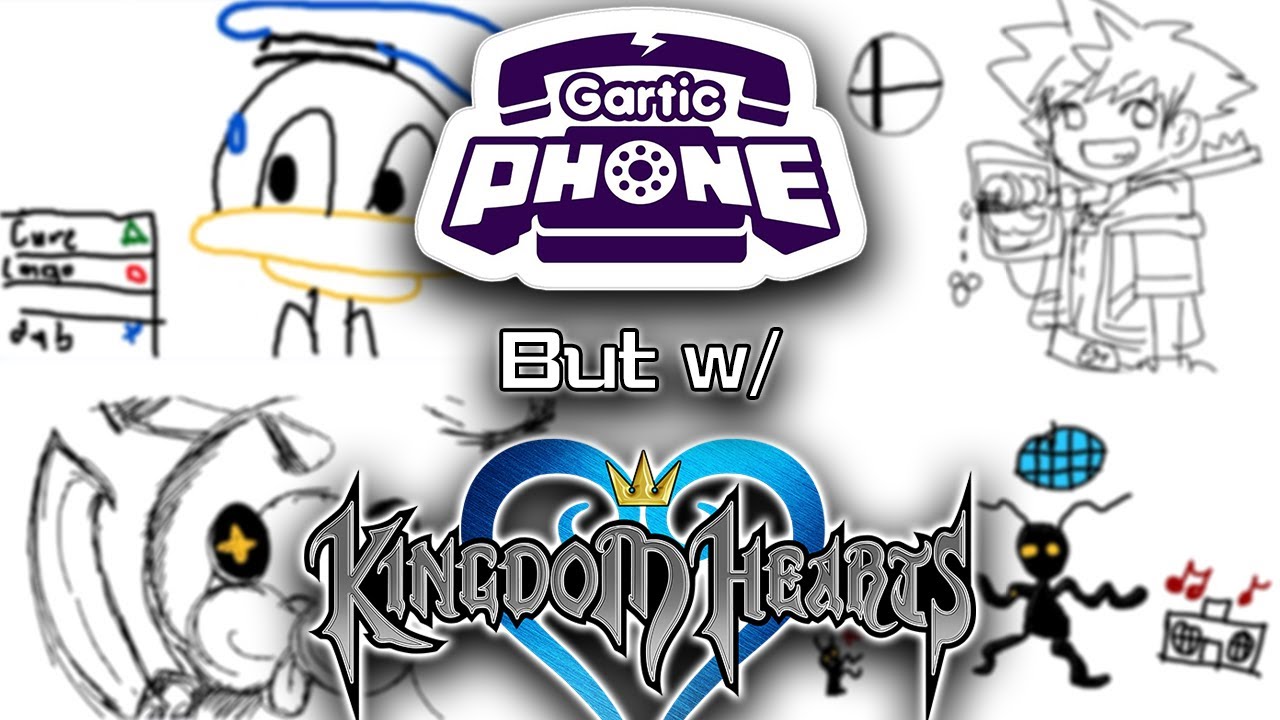 Телефон Gartic, но с подсказками Kingdom Hearts!