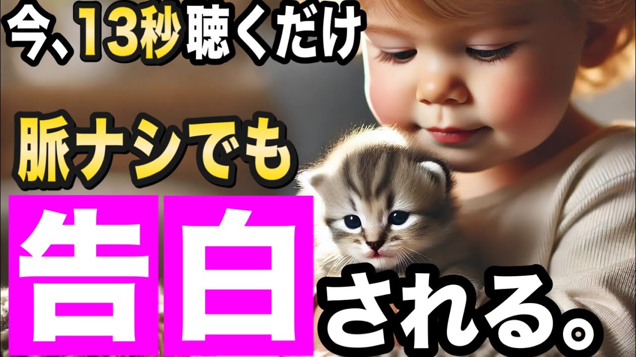 【※効果本物】一瞬聞くだけ！好きな人から告白される音楽７分以上で効果絶大‼︎結婚できる・恋愛運アップ・両想になれる・惚れさせる・付き合えた【β波 恋愛BGM α波 528Hz 快眠】