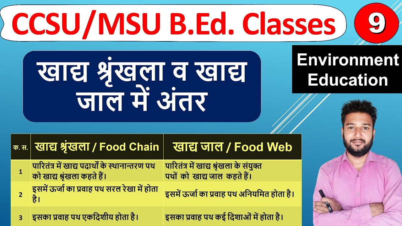 Khadya srinkhala tatha khadya jaal me antar | Difference between food chain and food web