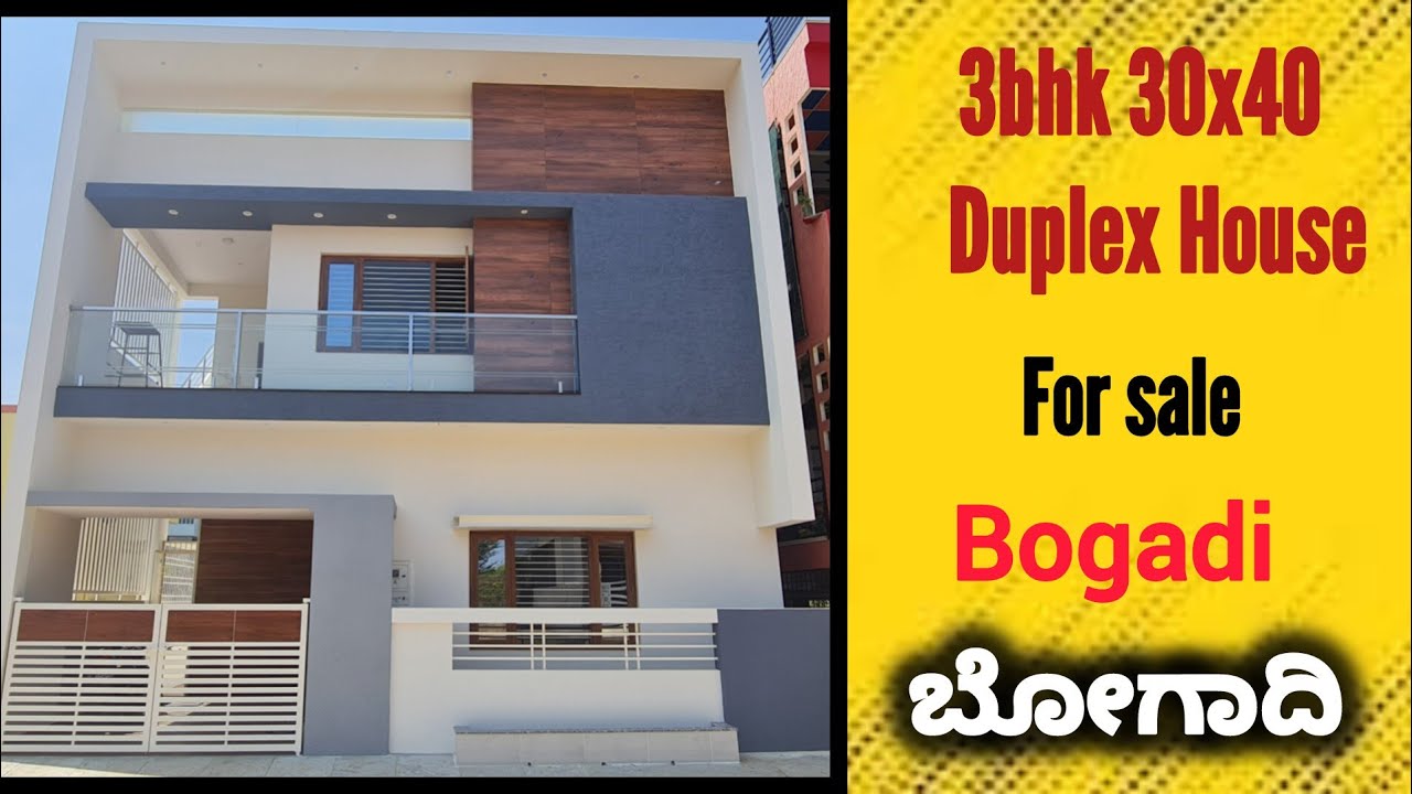 30x40 Brand new 3bhk Duplex house for sale at Bogadi, Mysore