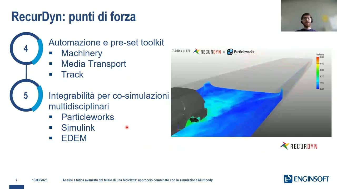 Analisi a fatica avanzata del telaio di una bicicletta: approccio combinato con la sim Multibody