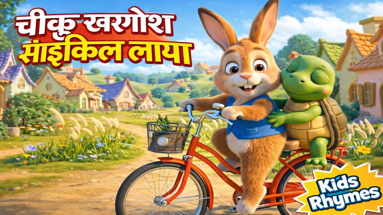 चीकू खरगोश साइकिल लाया 🐰🚲 | Hindi Kids Rhymes | Nursery Rhyme for Children