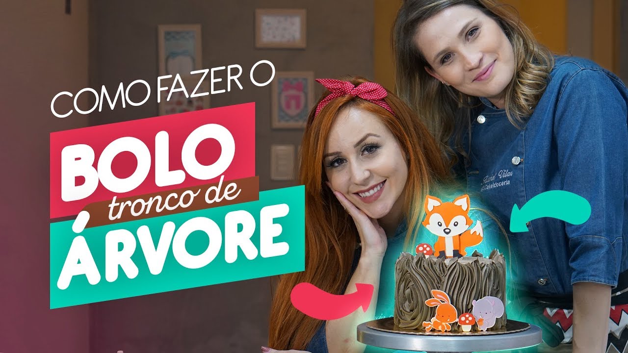 🌳 COMO FAZER O BOLO TRONCO DE ÁRVORE - PASSO A PASSO 🌳
