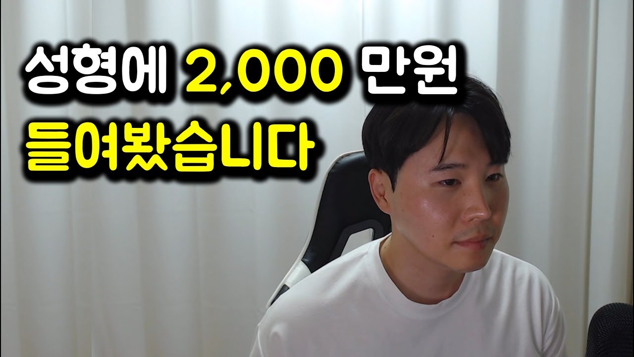 성형에 2,000 만원 들여봤습니다 - 후기, 나의생각