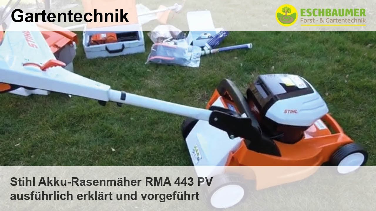 Stihl Akku-Rasenmäher RMA 443 PV ausführlich erklärt und vorgeführt