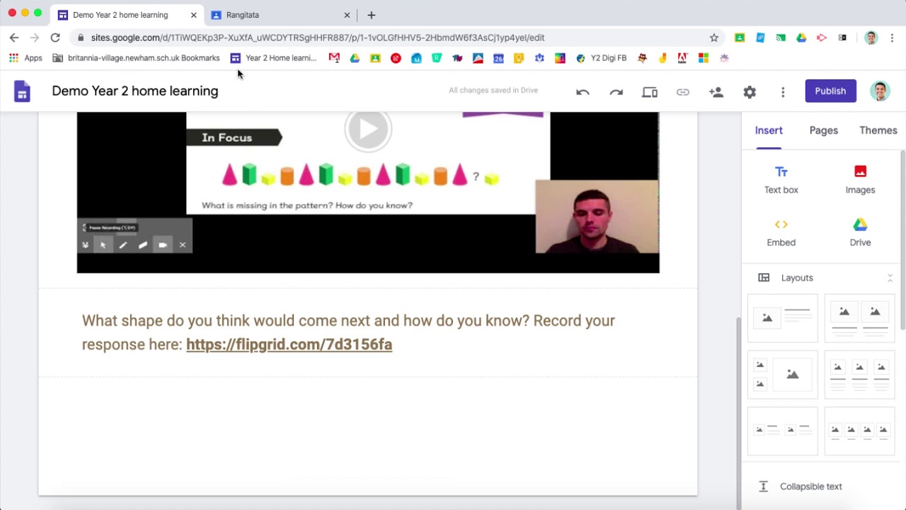 2 min demo for using Google Classroom to set work for students