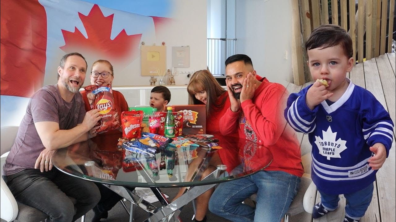 TRYING CANADIAN SNACKS WITH MY BRITISH IN-LAWS | SAAS & SASUR