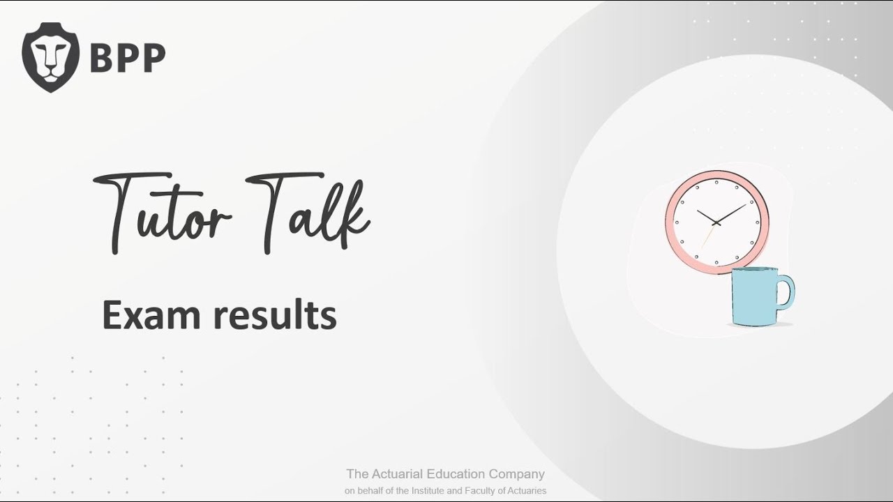 Tutor Talk - exam results