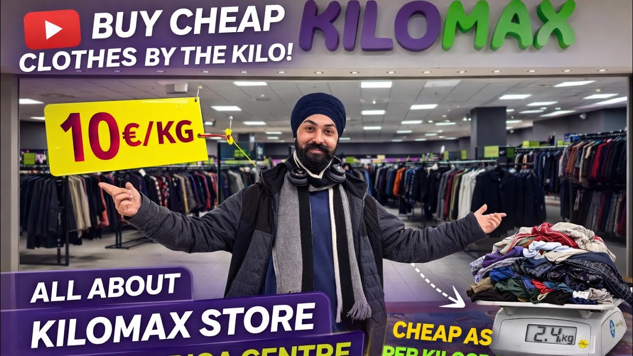 😱“Sirf 10€ Per KG Kapde! Europe Ka Sabse Sasta Store 😲”🔥🇱🇻🇪🇺#KILOMAX #rigashopping #cheapclothes