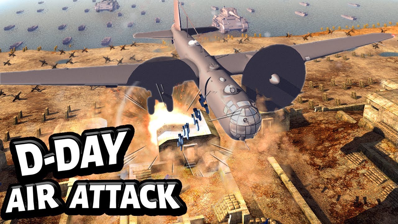 The Grey Army ATTACKS an IMPENETRABLE Beach Fortress! - D DAY Air Attack Battle - Army Men Of War
