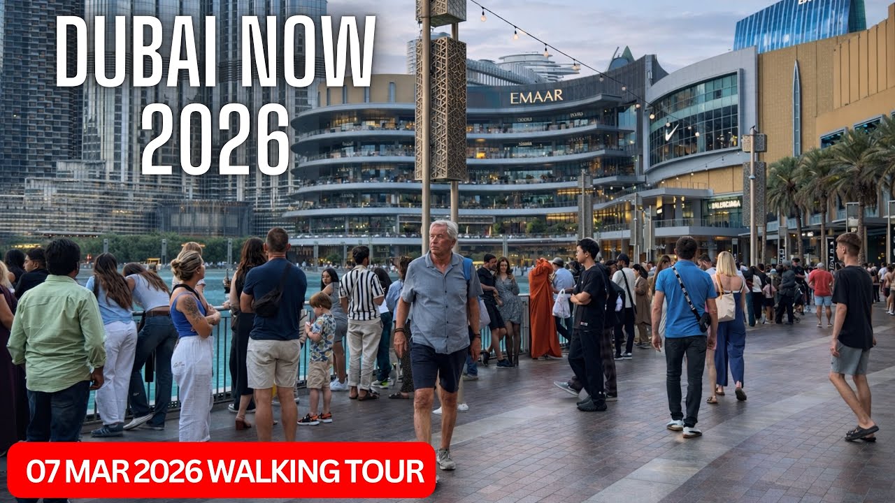 Dubai Fountain Walk Evening Tour | Dubai Right Now 🇦🇪 | Downtown Dubai Walking Tour 2026