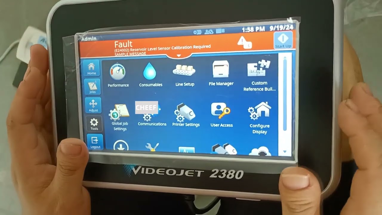 What is the content of the menu explanation for Videojet 2380 machine?