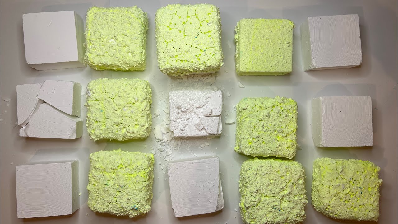 Yellow Pasted Fresh block collab with @OnTheBrightside_ASMR | super Satisfying | Oddly Satisfying |