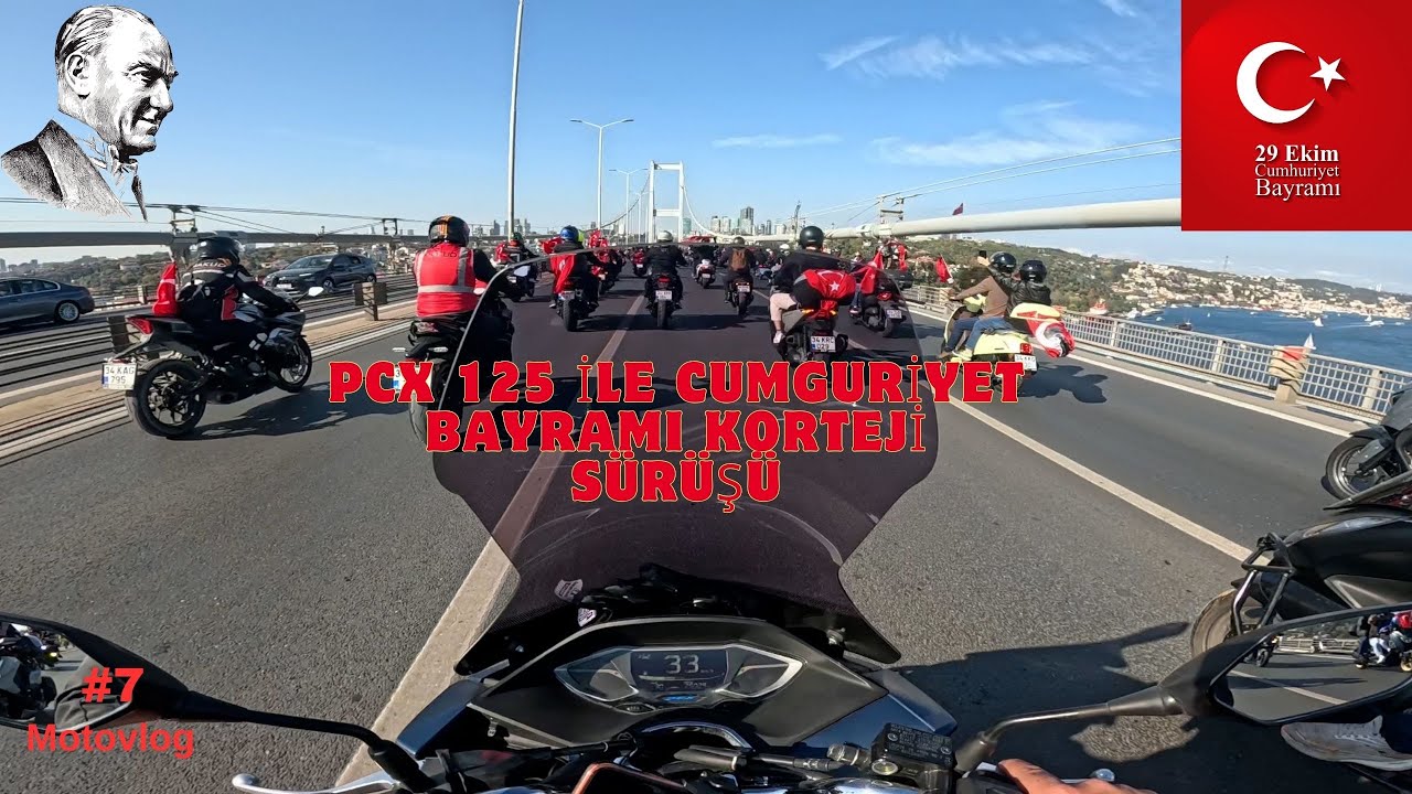 Honda Pcx 125 İle Cumhuriyet Bayramı Korteji I #motovlog #pcx125