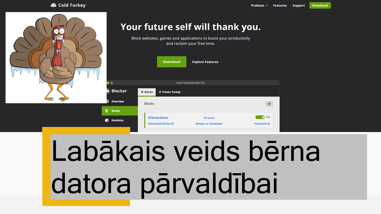 Aukstais tītars - labākais draugs vecākiem, kas saguruši no cīņas ar bērnu datoriem