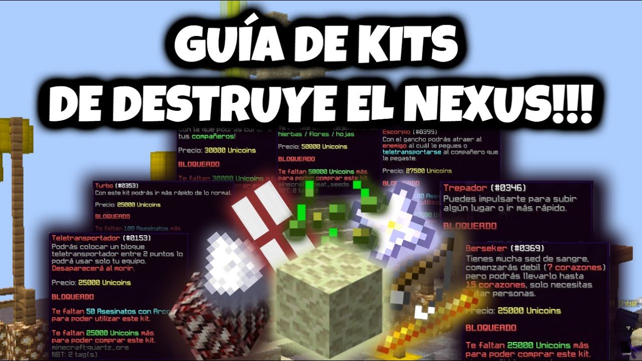 GUÍA DE KITS DE DESTRUYE EL NEXUS!!! 🤑|Destruye el nexus Universocraft #61
