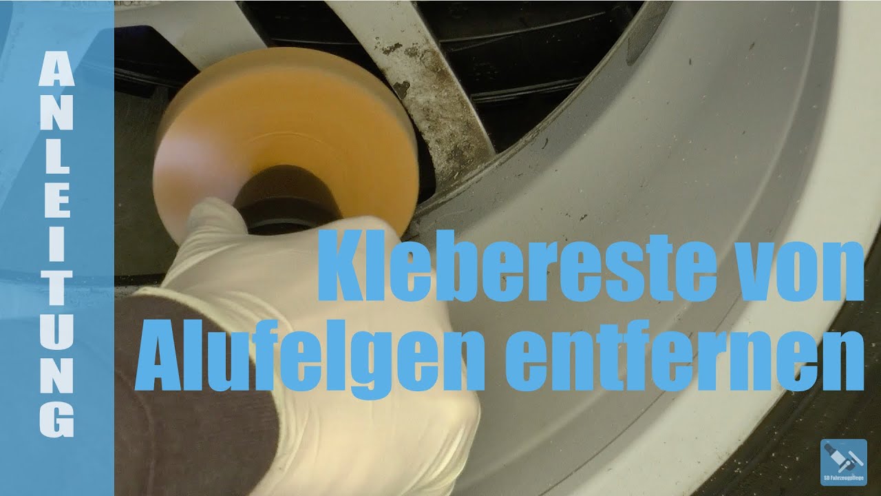 Klebereste von Auswuchtgewichten von Alufelgen entfernen