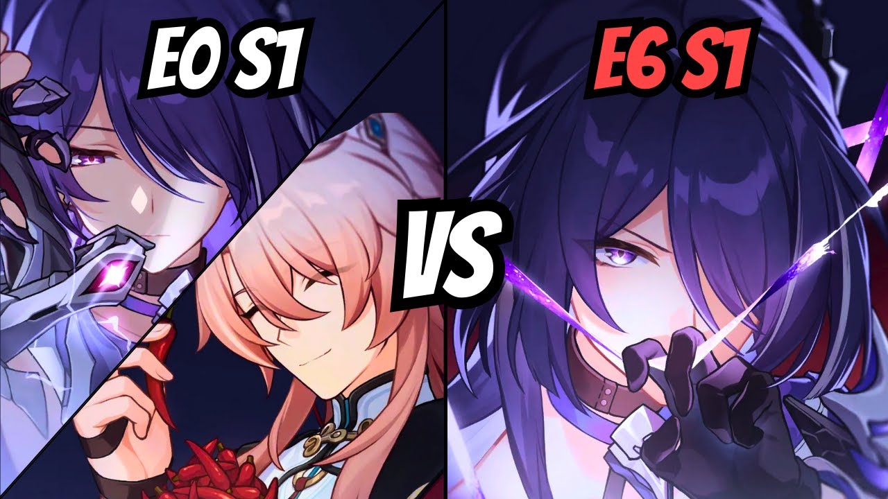 E6 Acheron vs E0 Acheron & Jiaoqiu | Honkai: Star Rail