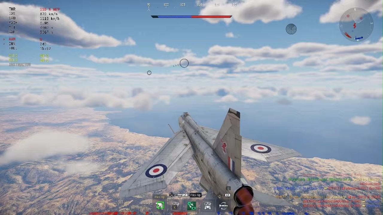 War Thunder_ps5 lightning f.6 air realistic gameplay