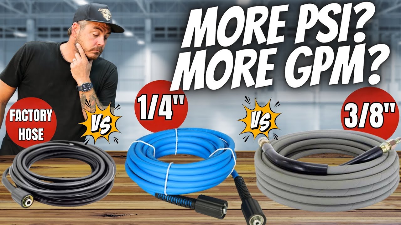 PRESSURE WASHER HOSE COMPARISON - DOES SIZE EFFECT PERFORMANCE?