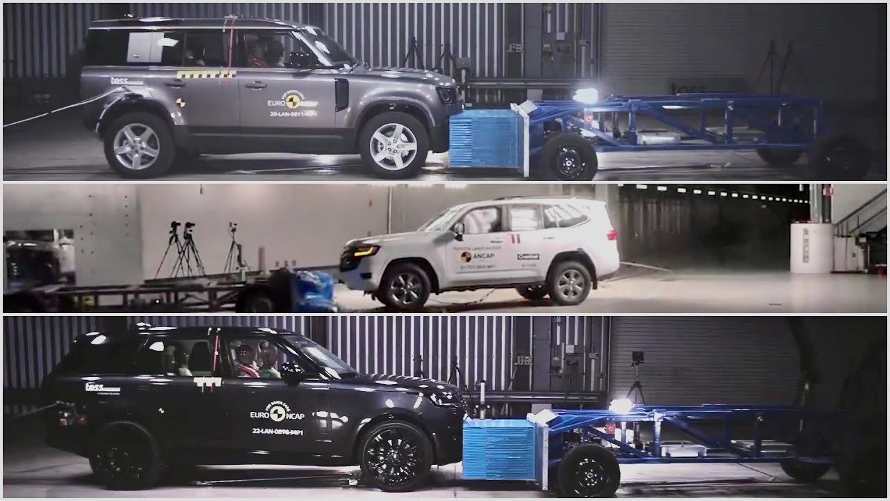 Safety and Crash test - Defender & LandCruiser 300 & Range Rover