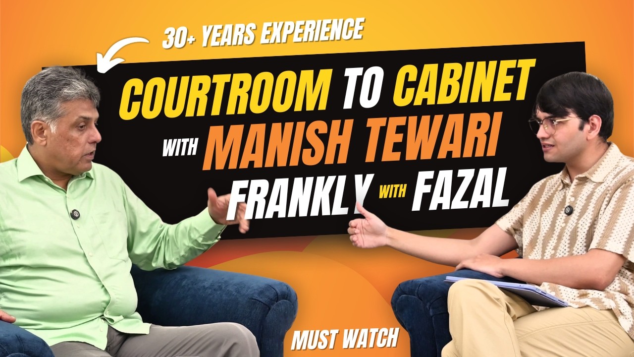 From Courtroom to Cabinet: How Lawyers Shape India&rsquo;s Public Policy | with Manish Tewari