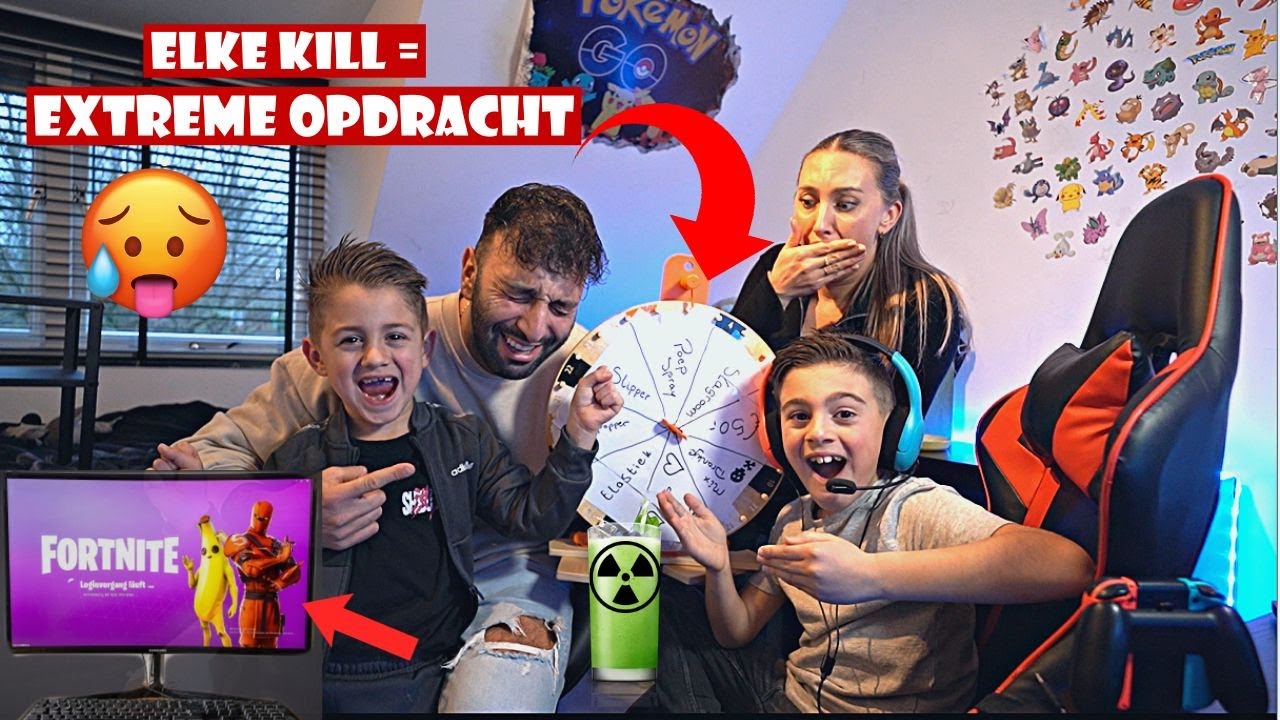 IEDERE KILL IN FORTNITE = EEN EXTREME STRAF VOOR ESRA & SERAN 😂| LAKAP JUNIOR