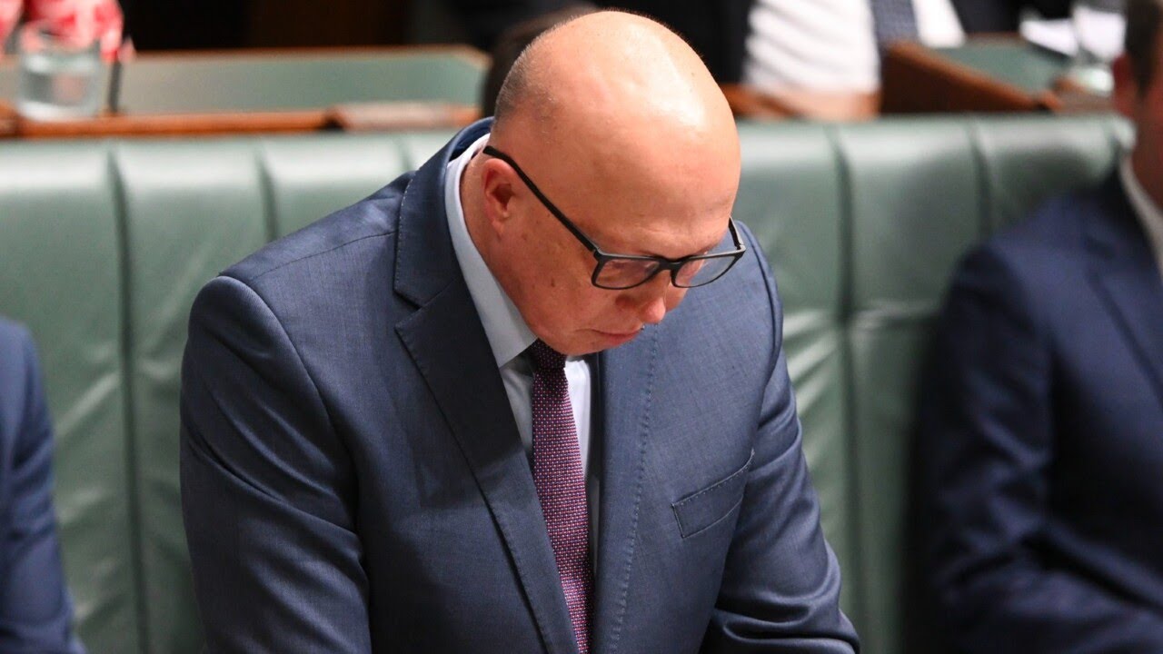 Peter Dutton gives ‘emotional response’ to death of Police Commissioner’s son