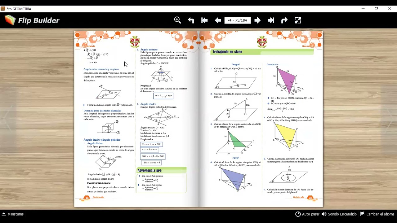 Tema 21 : Geometría del Espacio (5° secundaria)