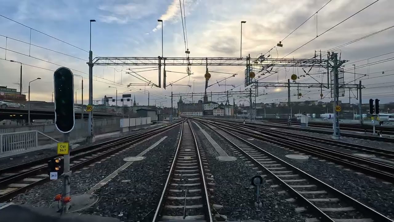 WESTBOUND WINTER INTERCITY - 4K Train Driver's View (Stockholm to Karlstad)