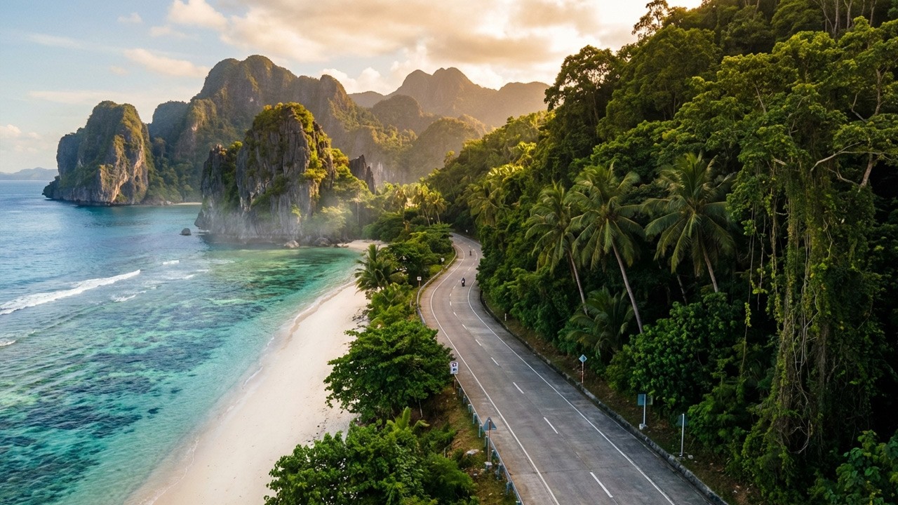 Palawan Island Motorcycle Ride (No Talking) | Scenic Roads POV | 1h20m