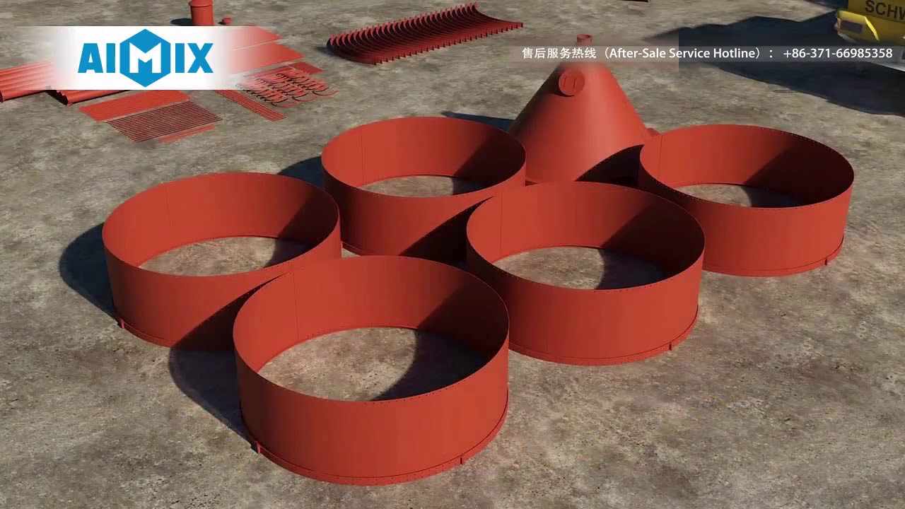 AIMIX cement silo installation video
