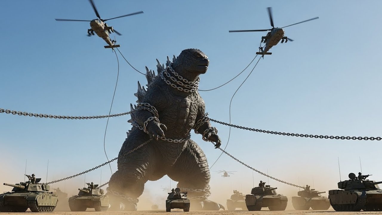 GODZILLA vs MILITARY HELICOPTERS 😱 | Atomic Breath & Superpowers (INSANE BATTLE)