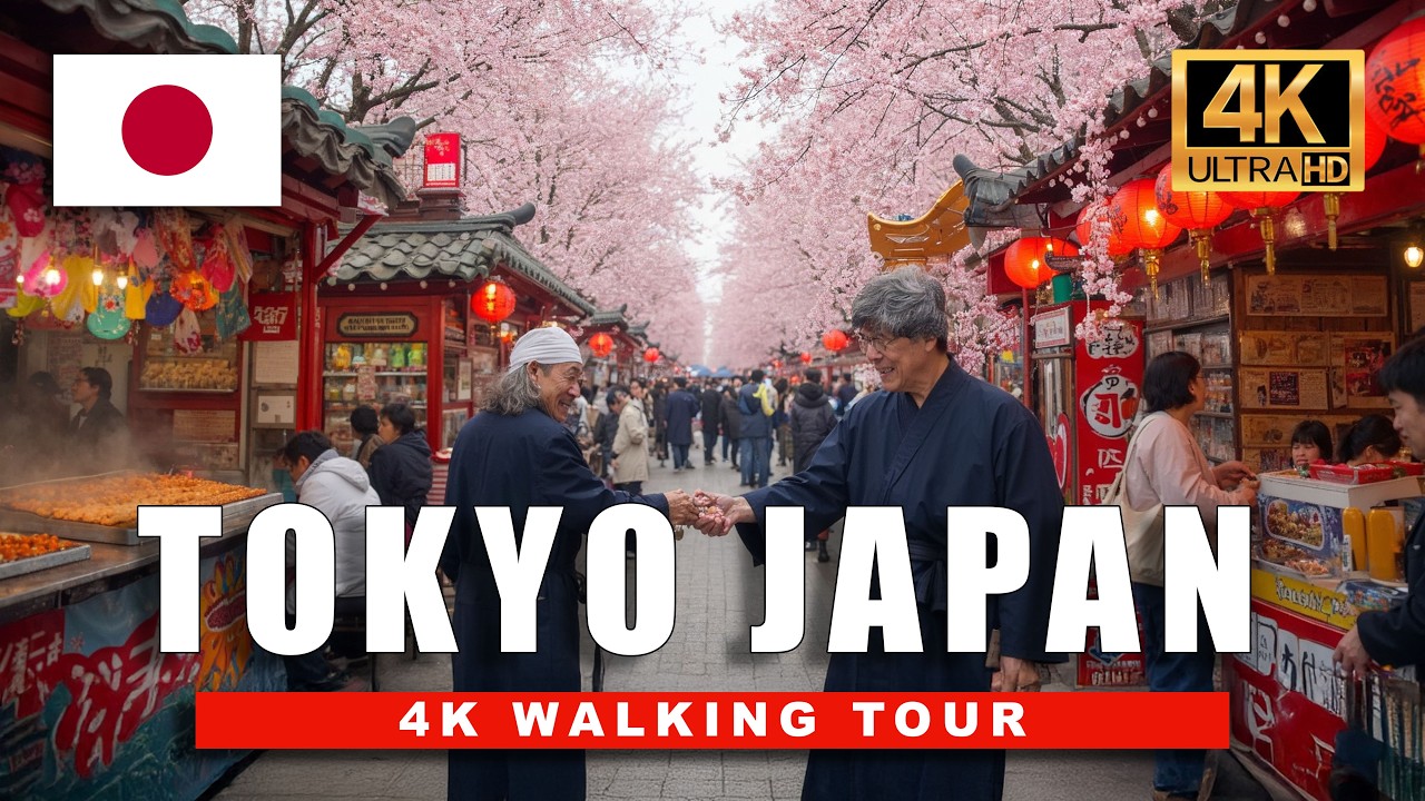 4K Tokyo Spring Walk 🌸 Ueno Park Cherry Blossom Festival in Tokyo | 4K HDR Walking Tour
