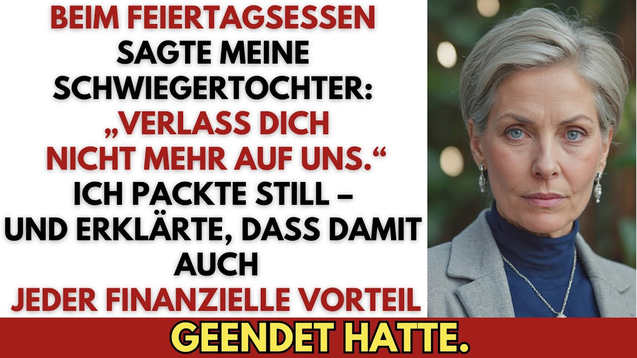 „Verlass dich nicht auf die Familie“, sagte sie – also packte ich still meine Sachen.