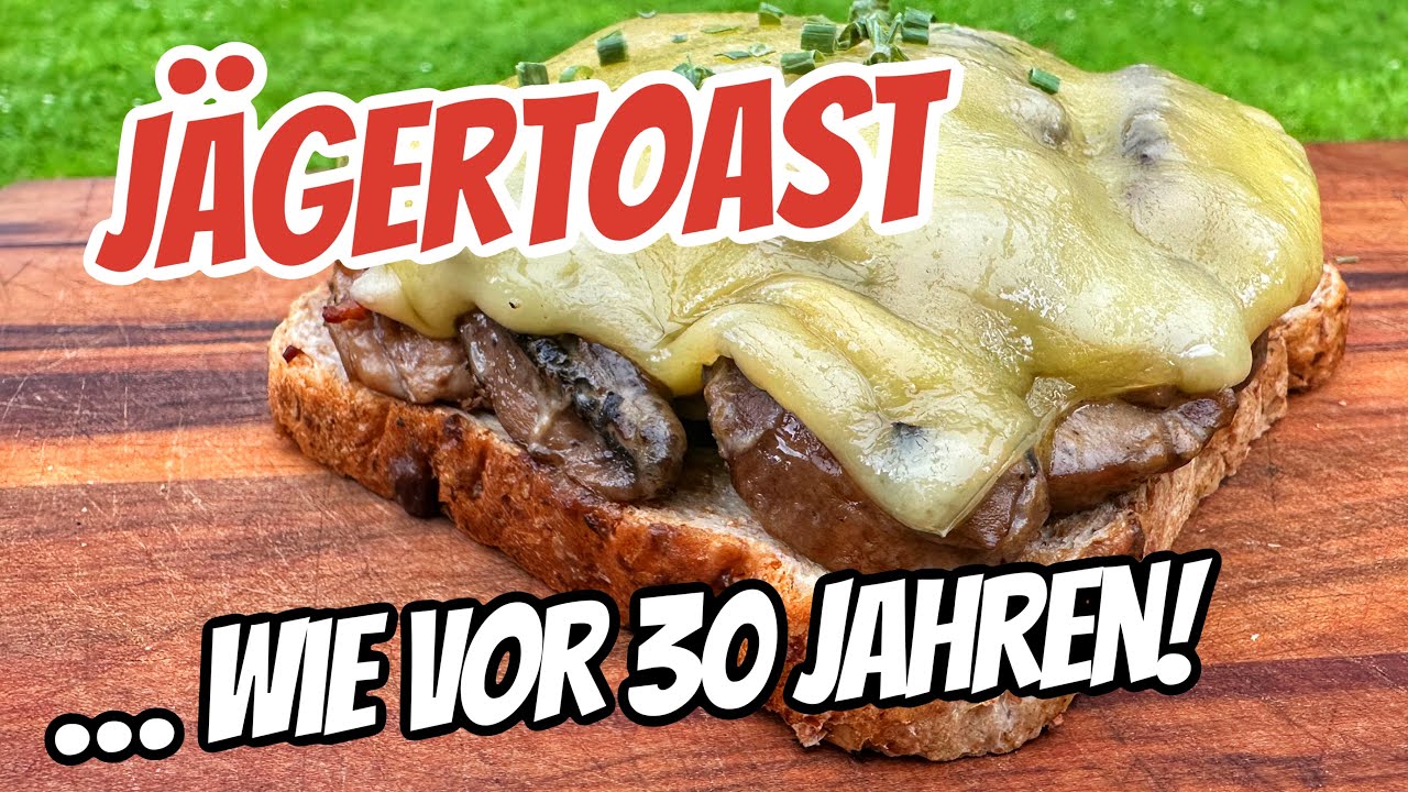 Jägertoast mit Käse überbacken mit Medaillons vom Schweinefilet