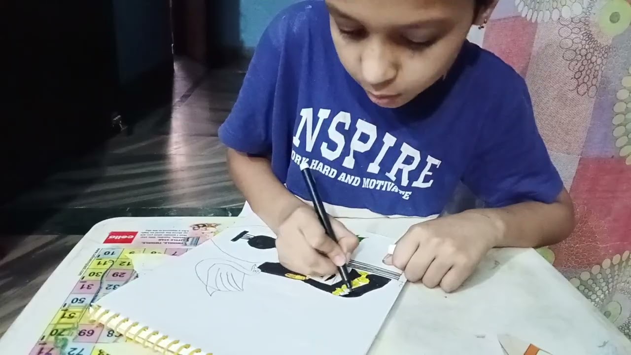 #maa Saraswati ka drawing# Jo baccha pahli bar drawing Sikh raha hai# drawing