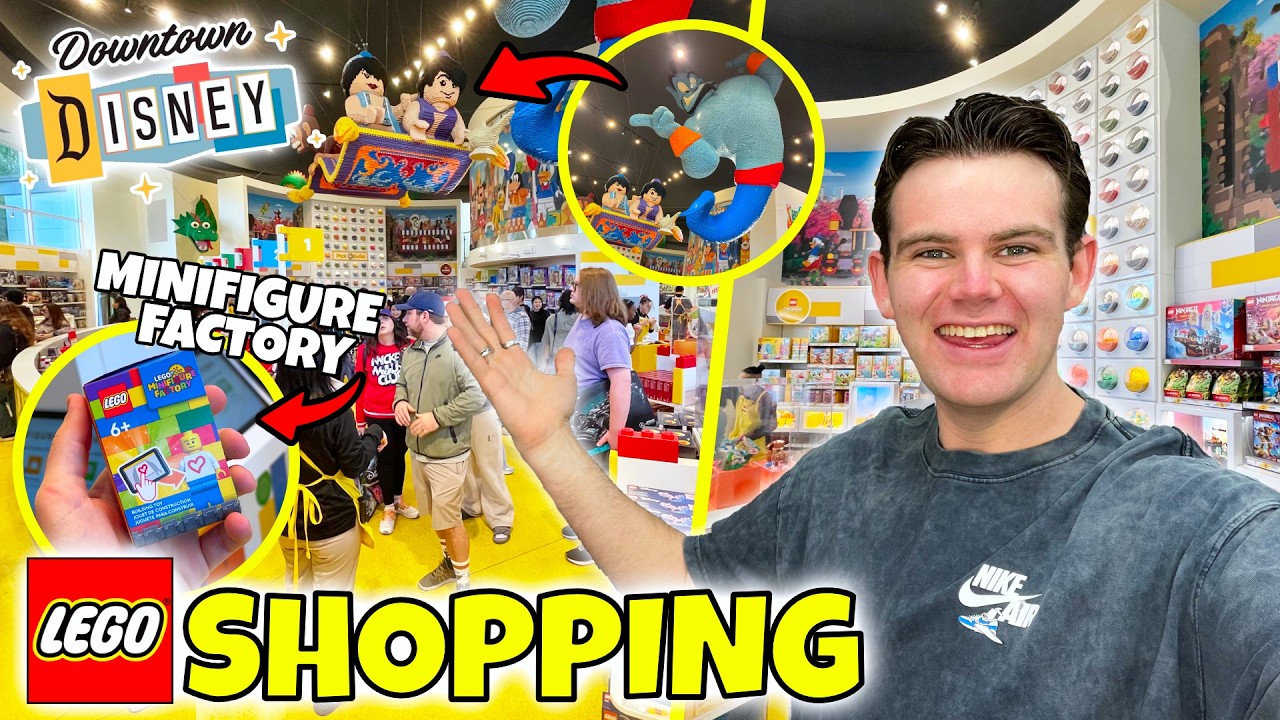 Покупки в магазине LEGO в Downtown Disney в Калифорнии + посещение фабрики минифигурок!