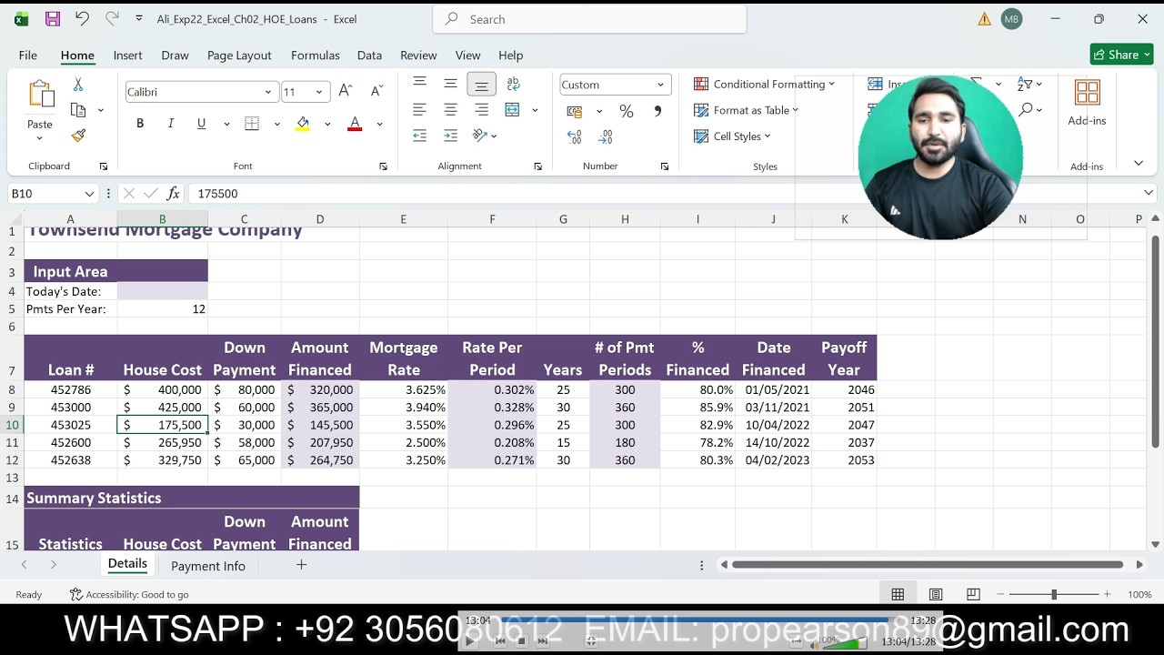 Exp22_Excel_Ch02_HOE - Townsend Mortgage Company | Excel Ch02 HOE Townsend Mortgage Company
