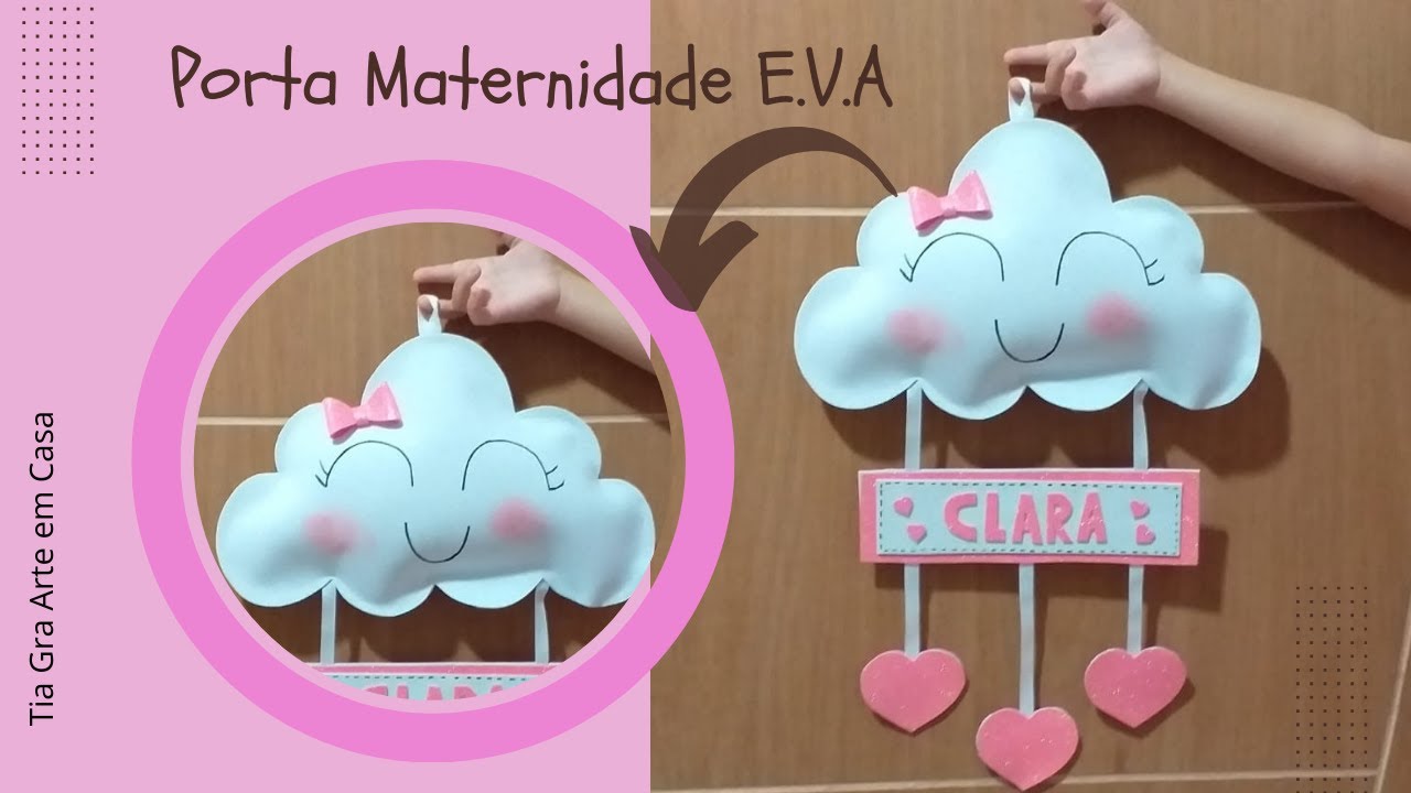 DIY - Nuvem Chuva de amor | Porta Maternidade